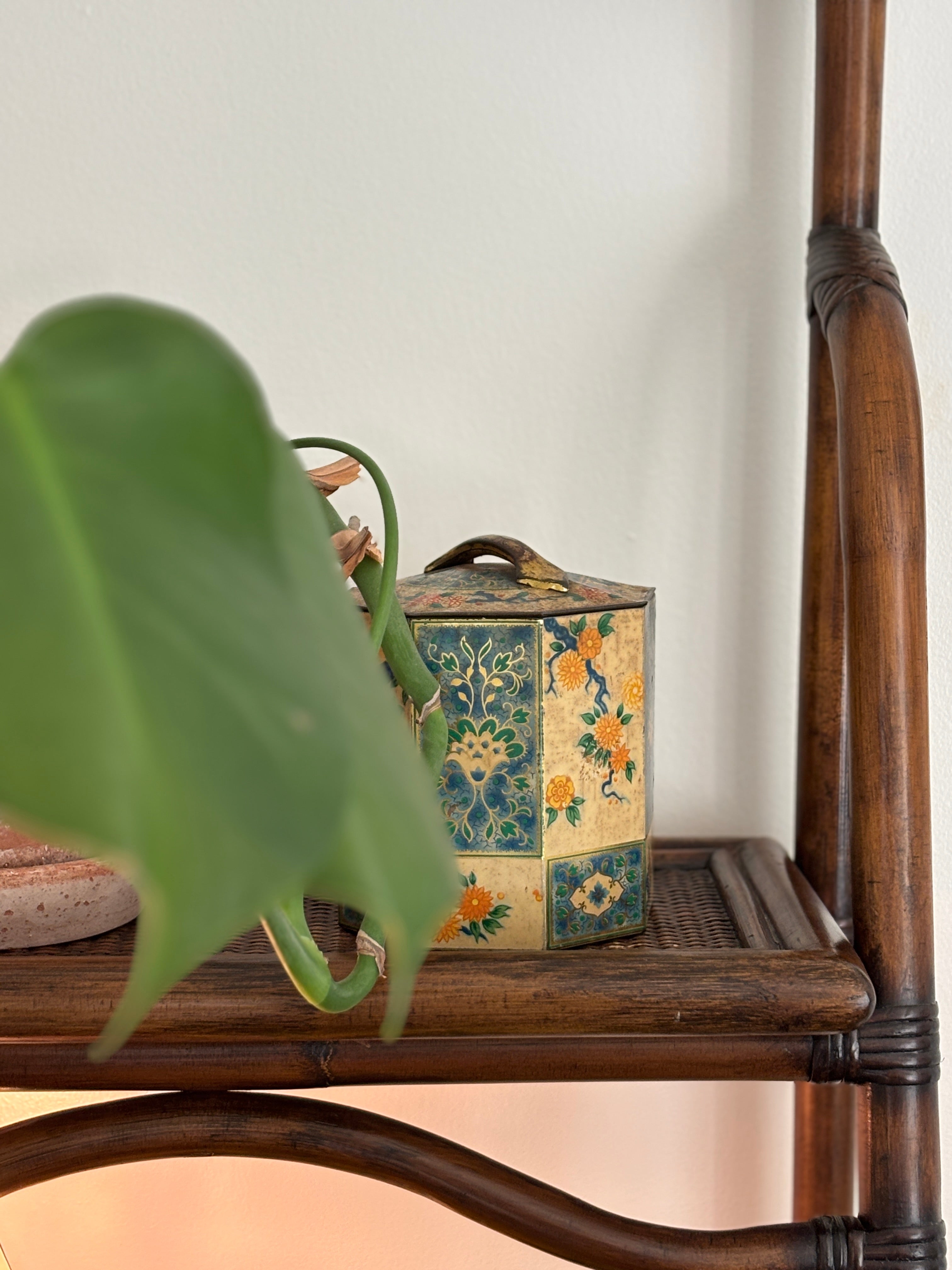 Antique Octagonal Tea Tin