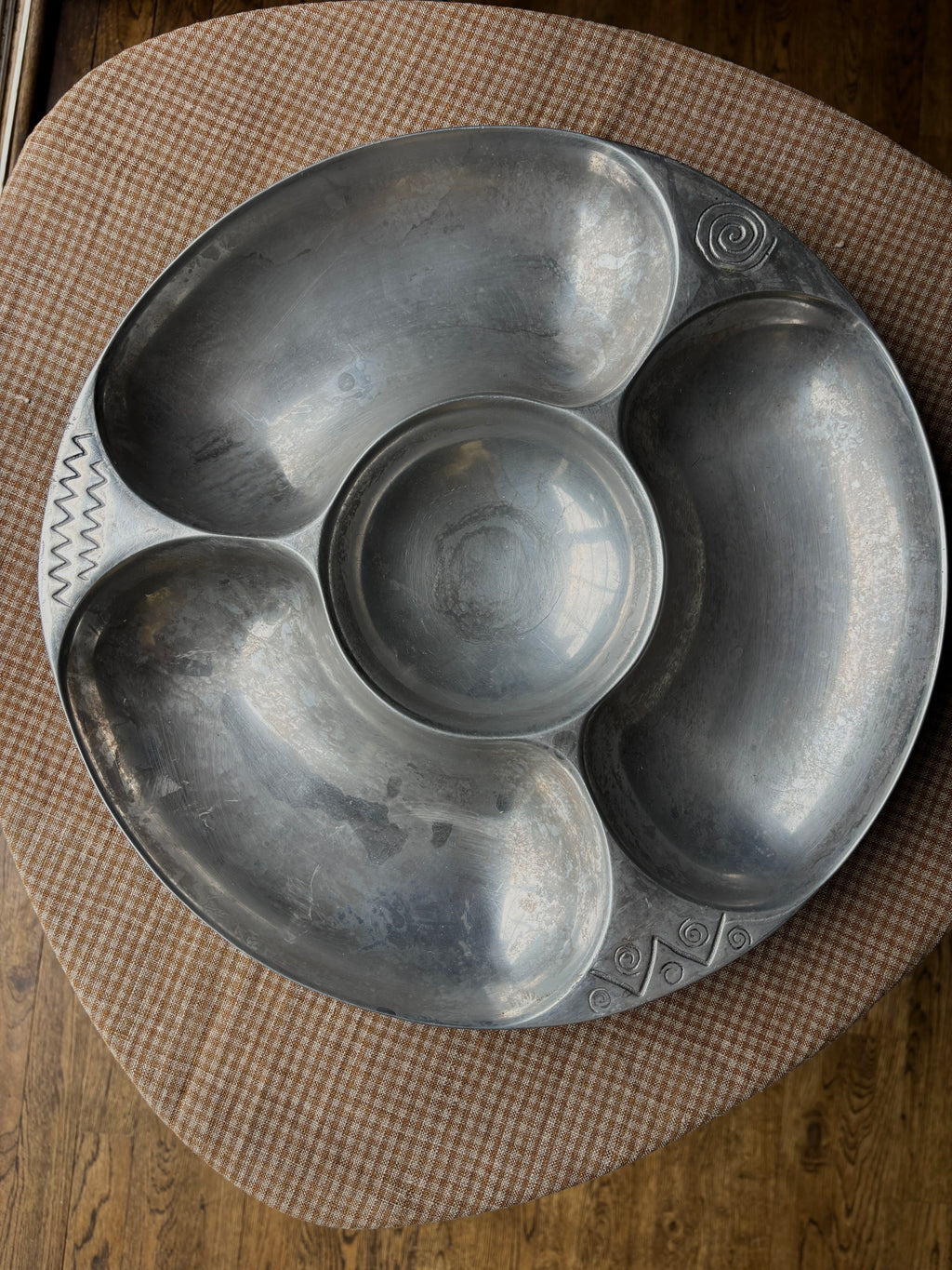 Unique Pewter Serving Tray