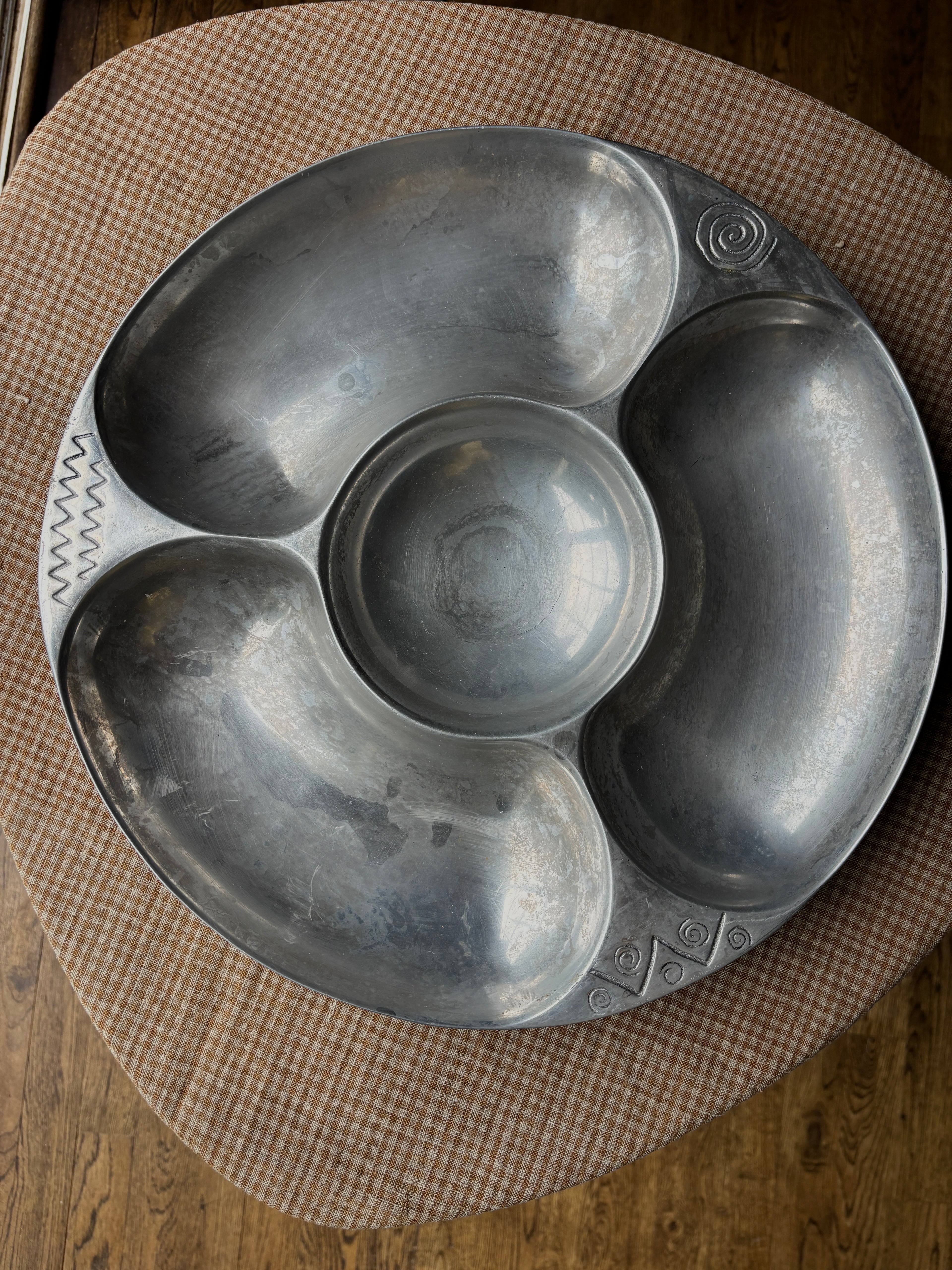 Unique Pewter Serving Tray