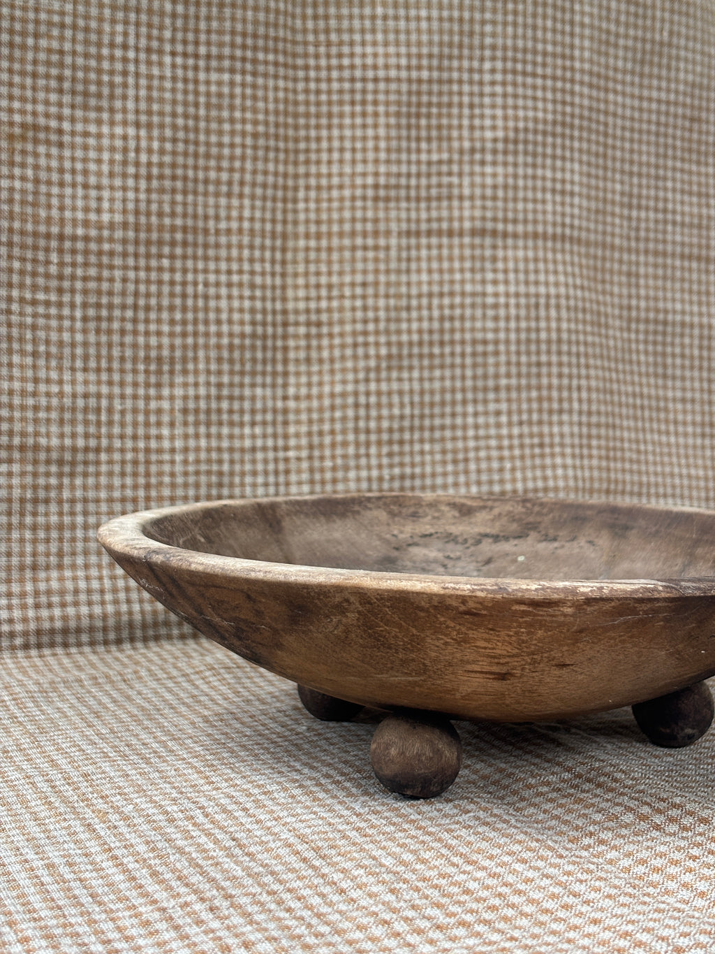 Wooden Footed Bowl
