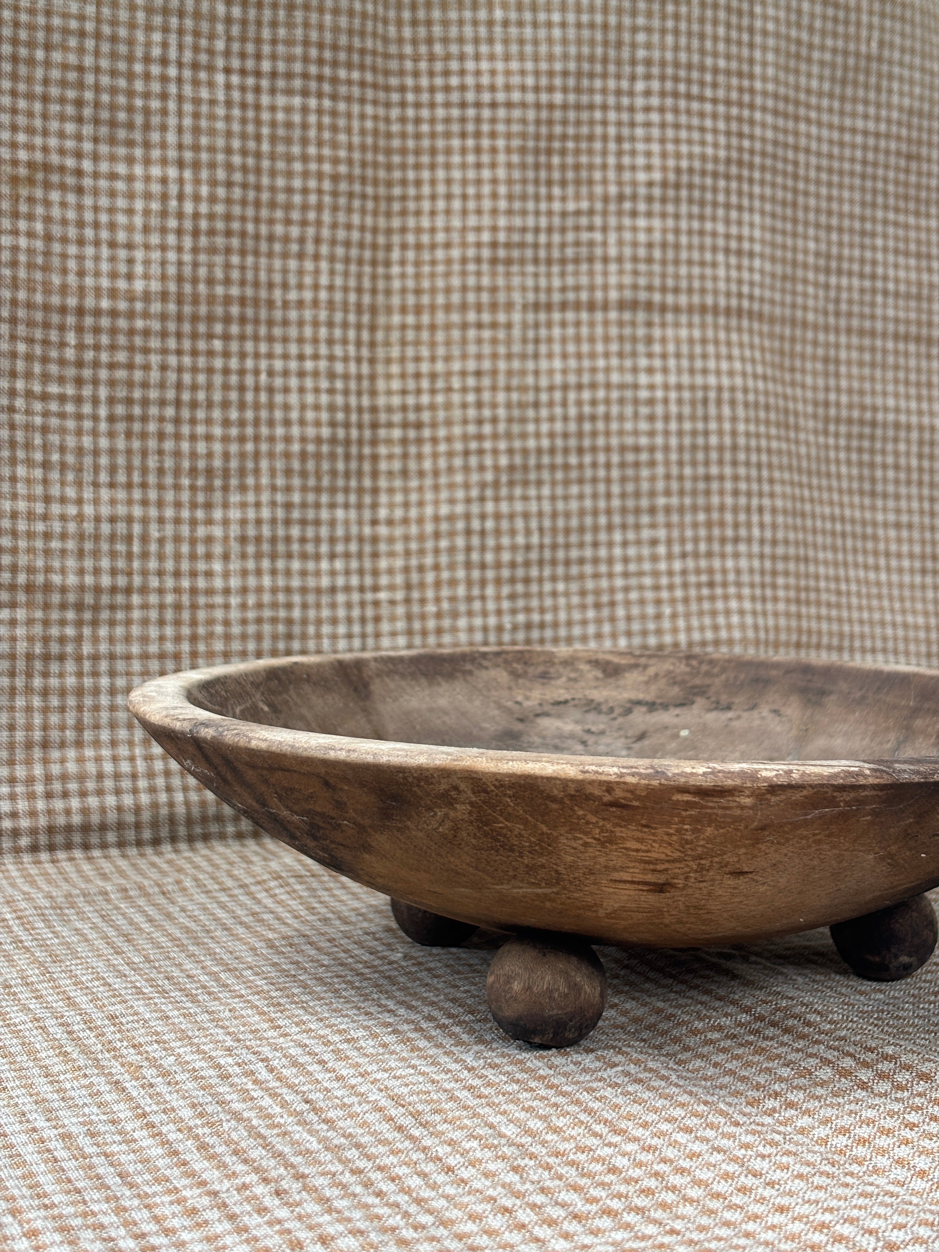 Wooden Footed Bowl