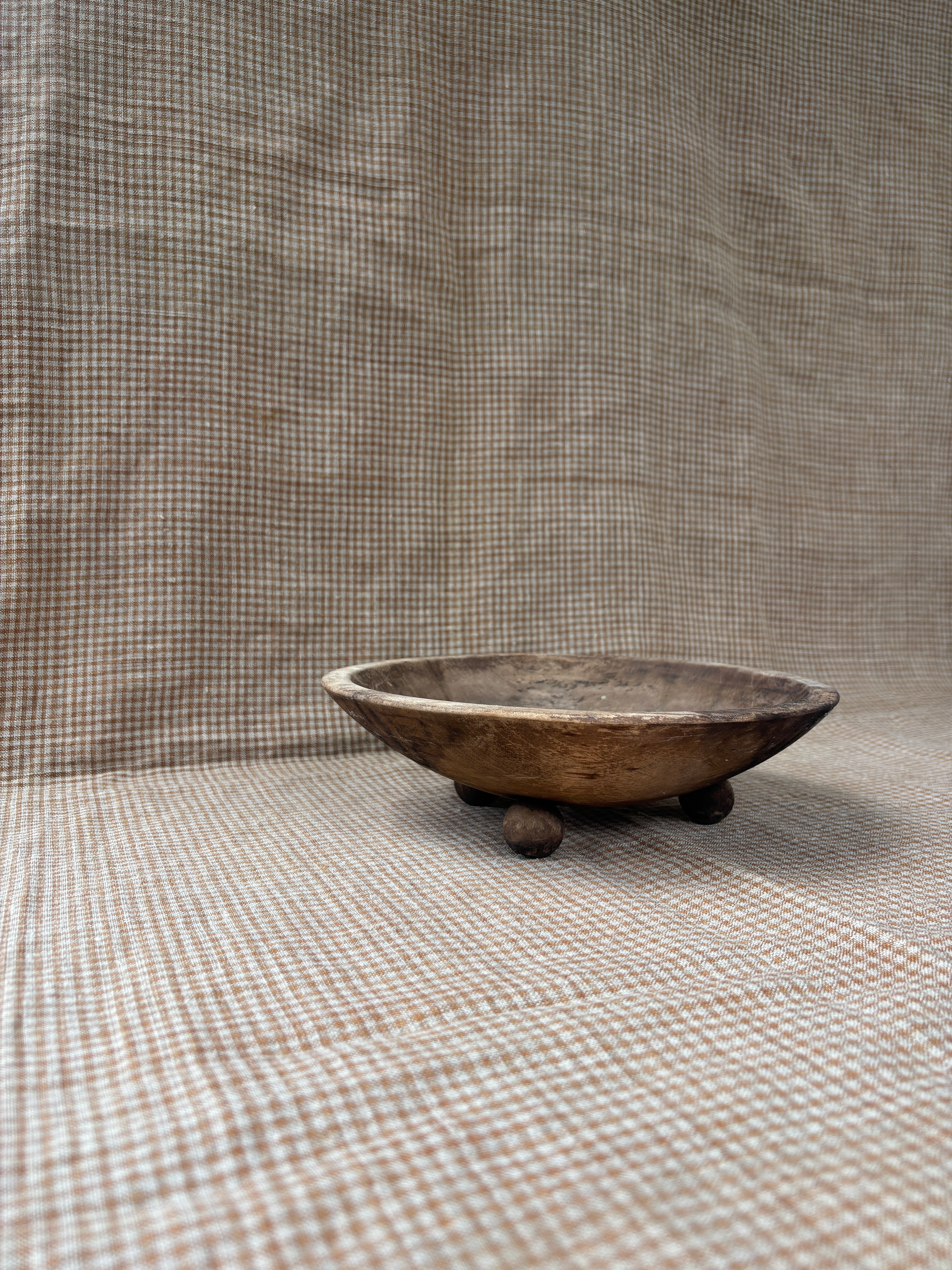 Wooden Footed Bowl