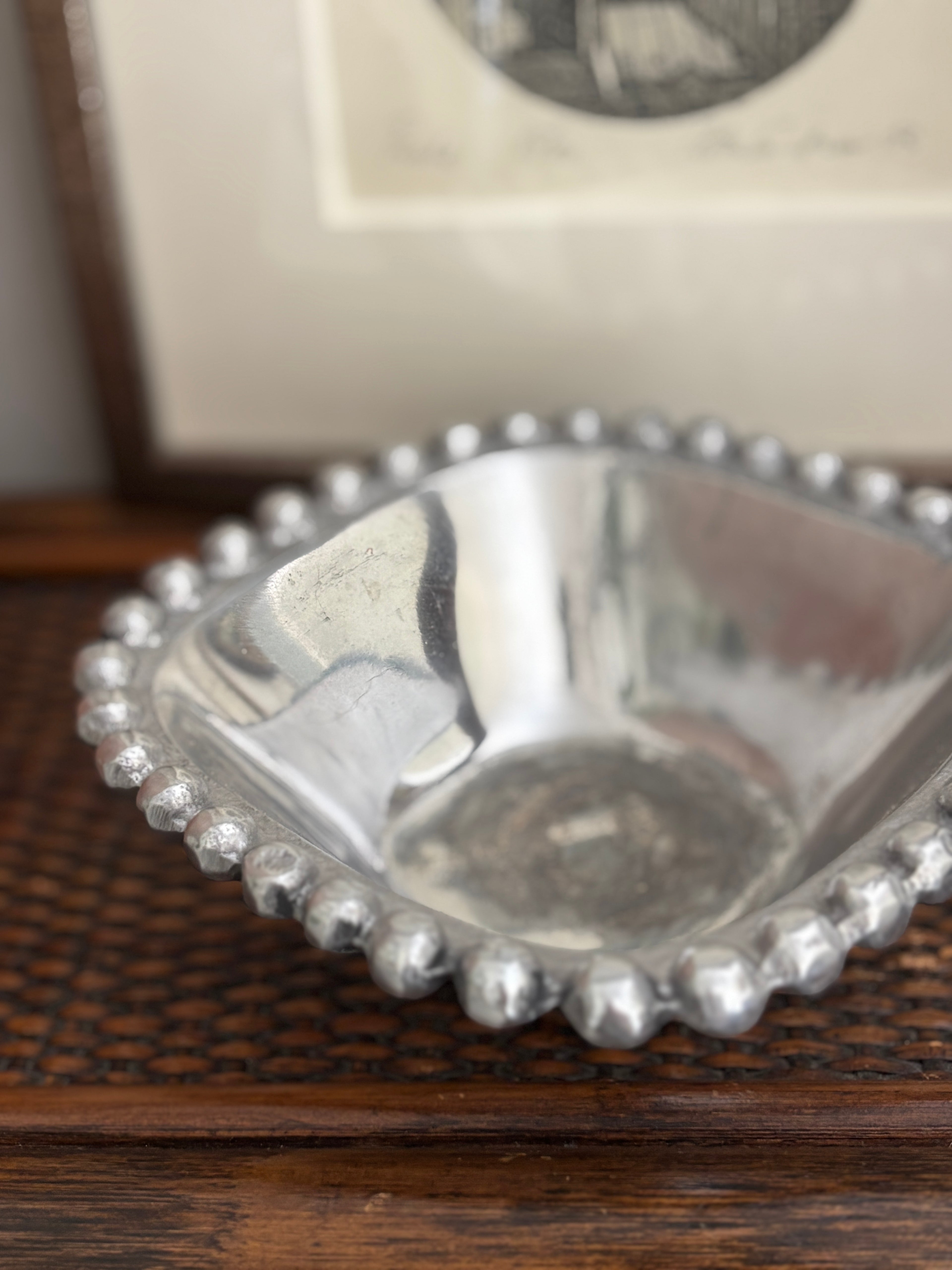 Trinket Dish With Beaded Edge