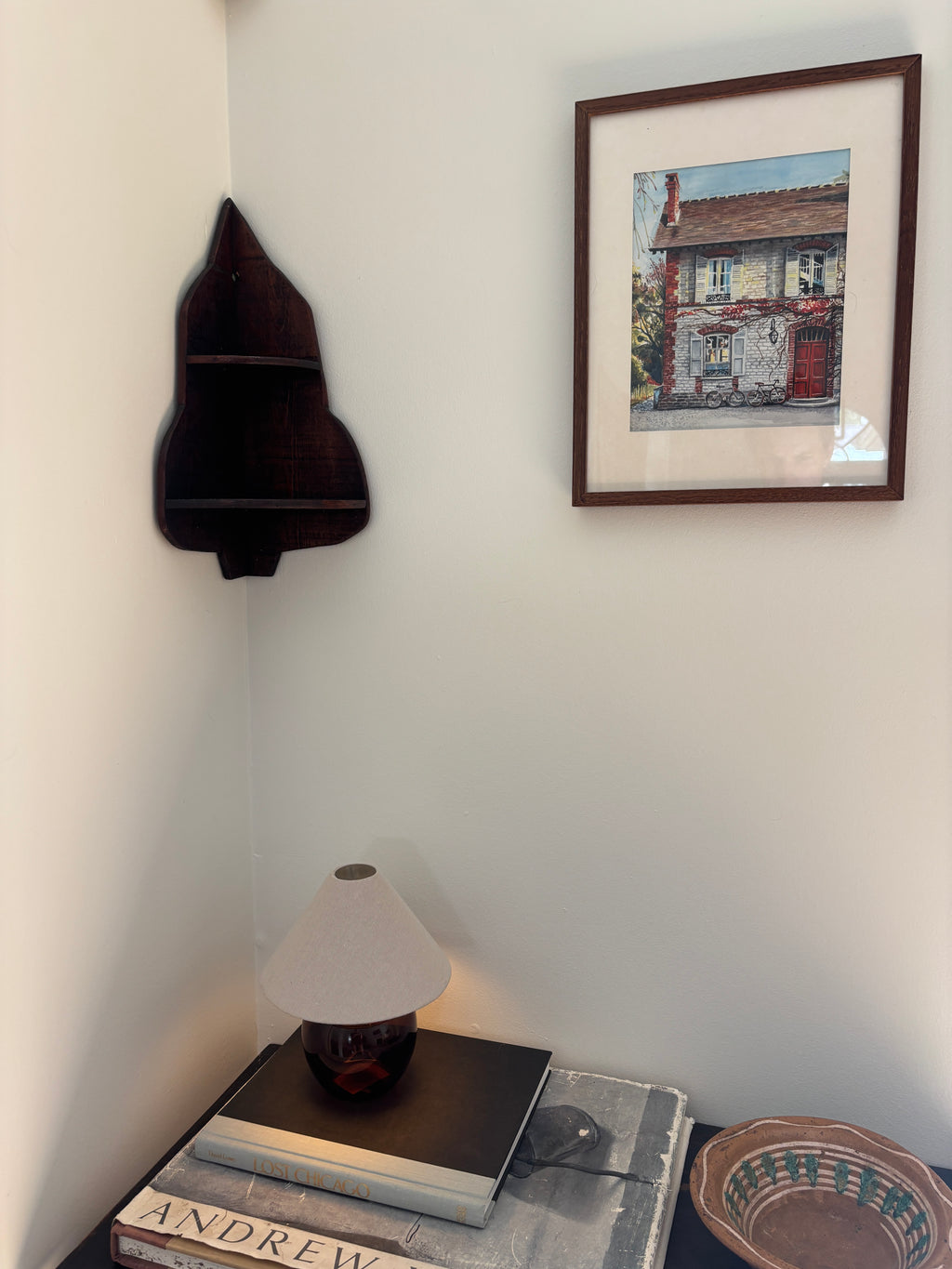 Wooden Corner Shelf