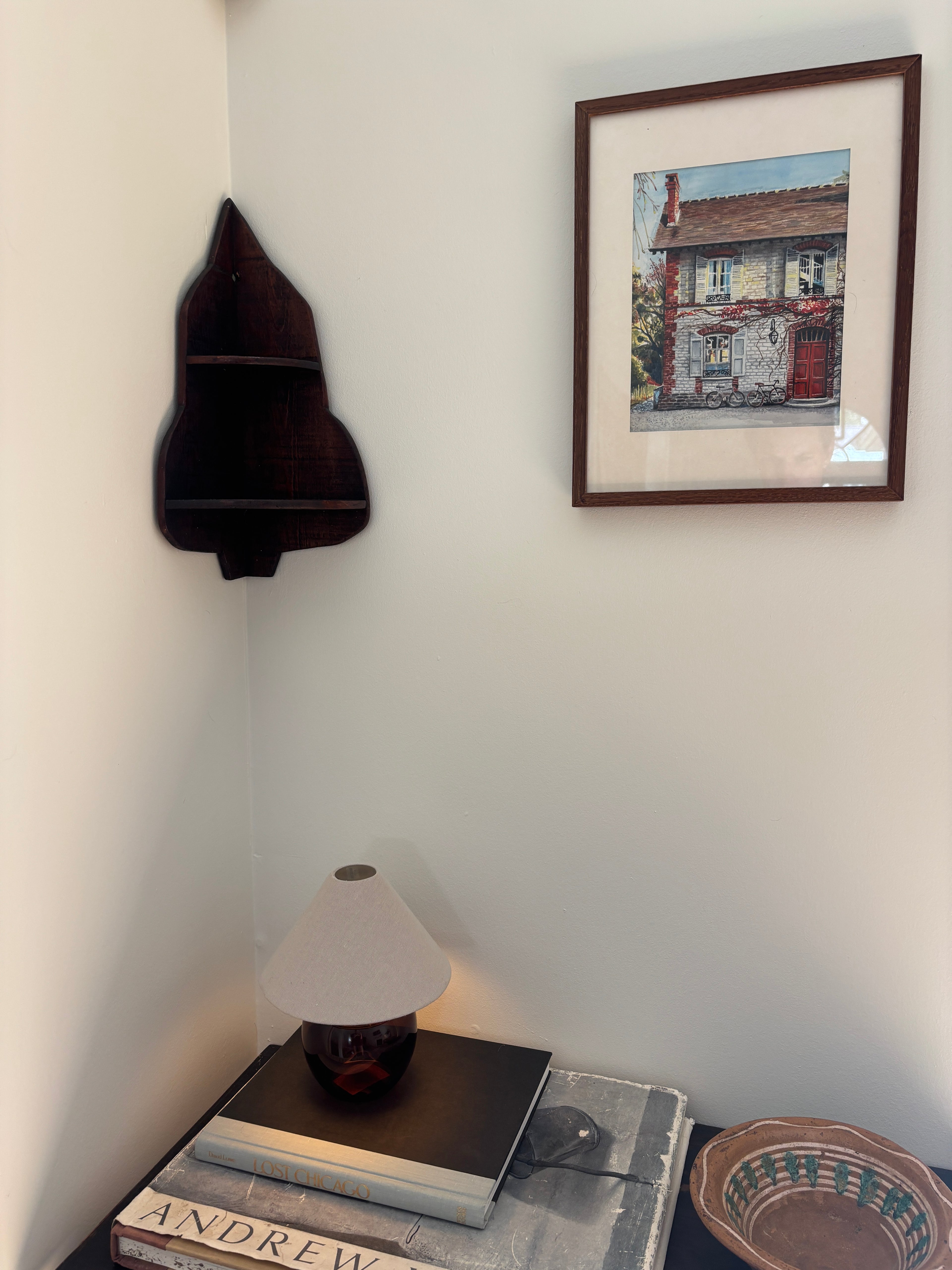 Wooden Corner Shelf
