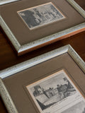 Framed Etchings Set of 2