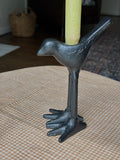 Hand Forged Iron Bird Candlestick Holder