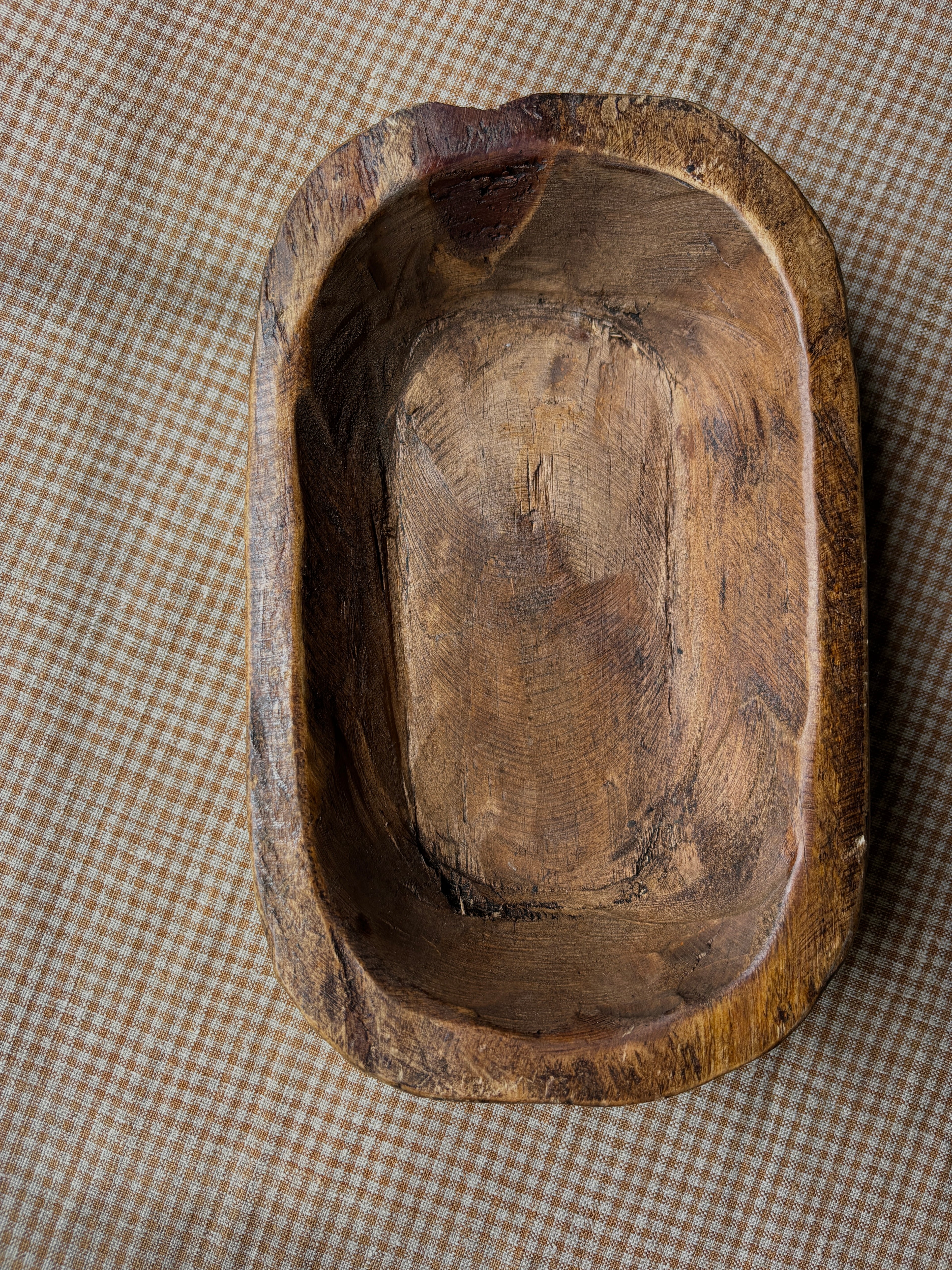 Primitive Wooden Dough Bowl
