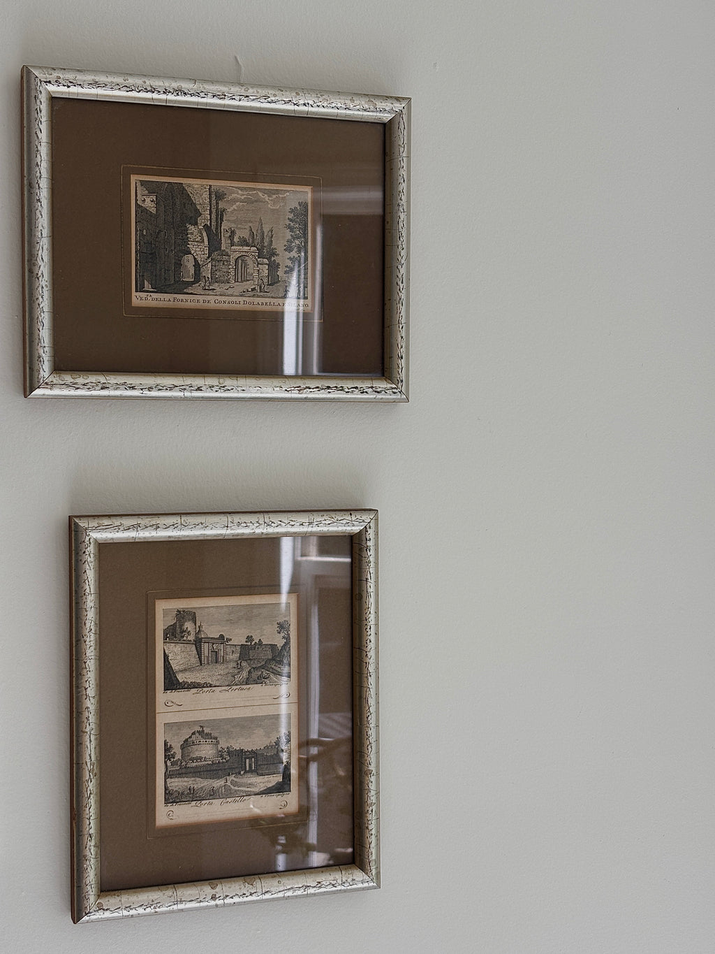 Framed Etchings Set of 2