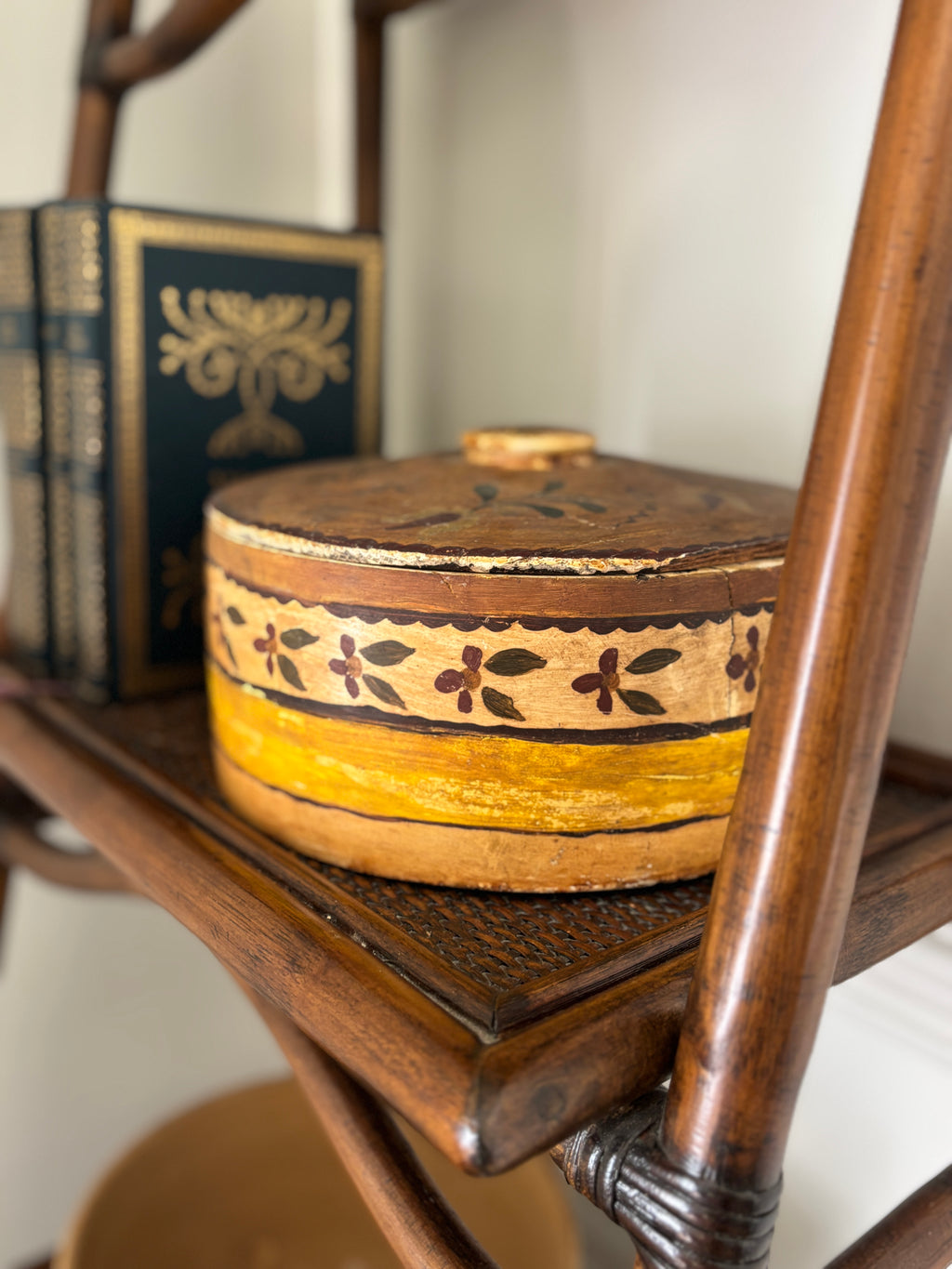 Mid-19th Century Folk-Painted Wooden Box