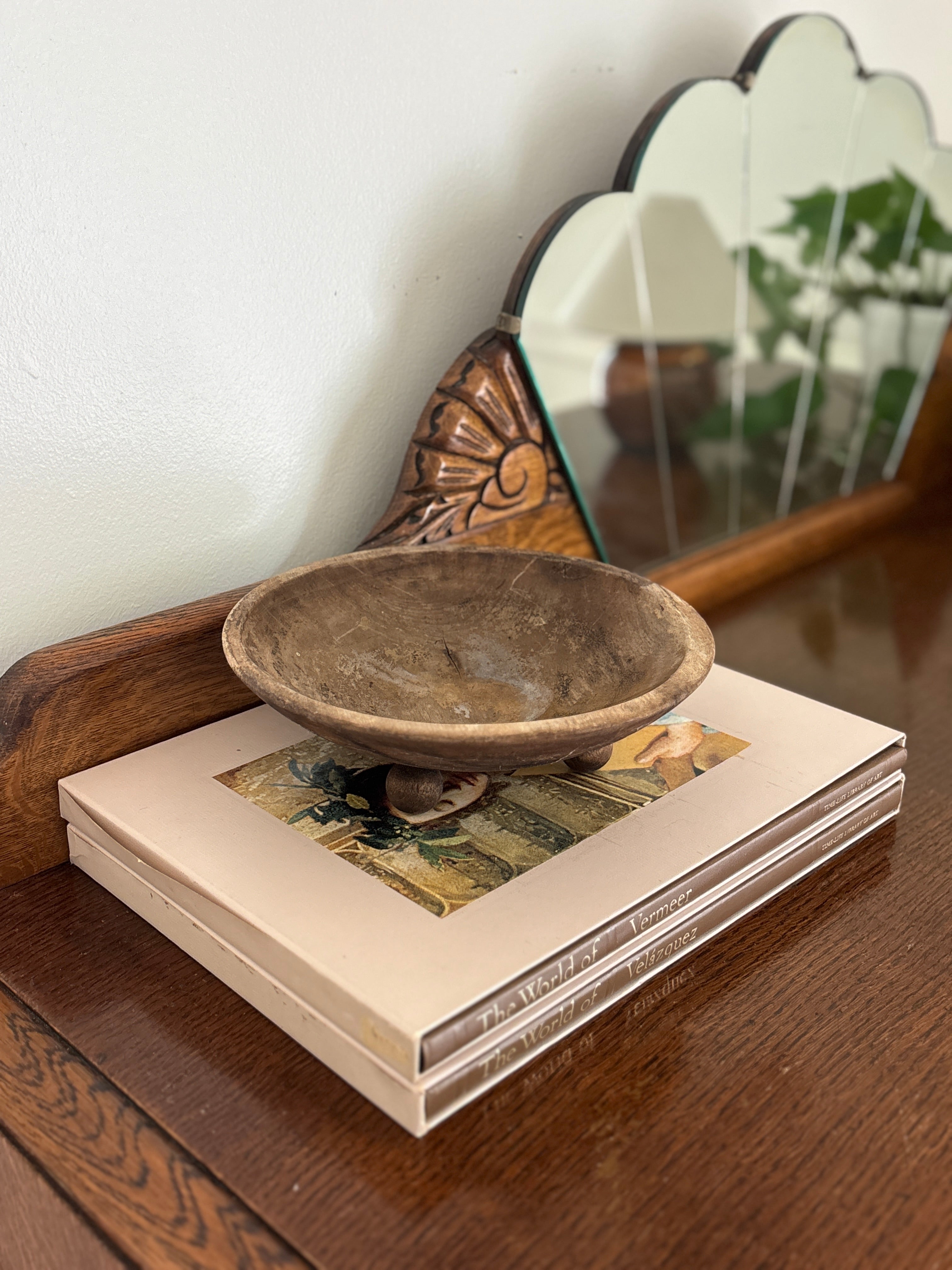 Wooden Footed Bowl