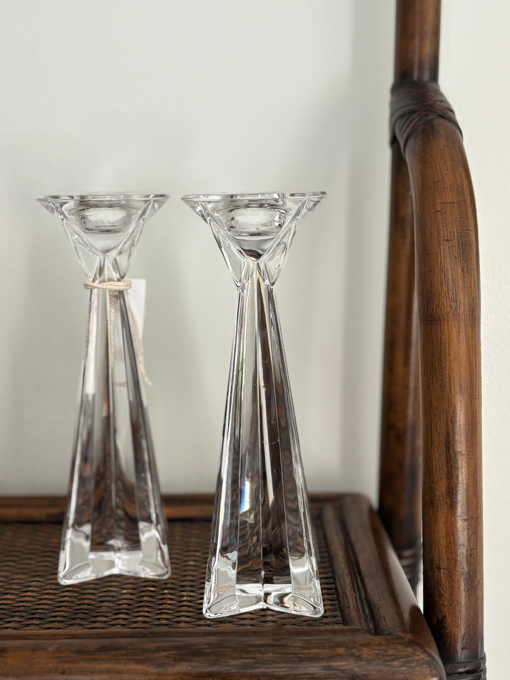 Lead Crystal Candlesticks Set of 2