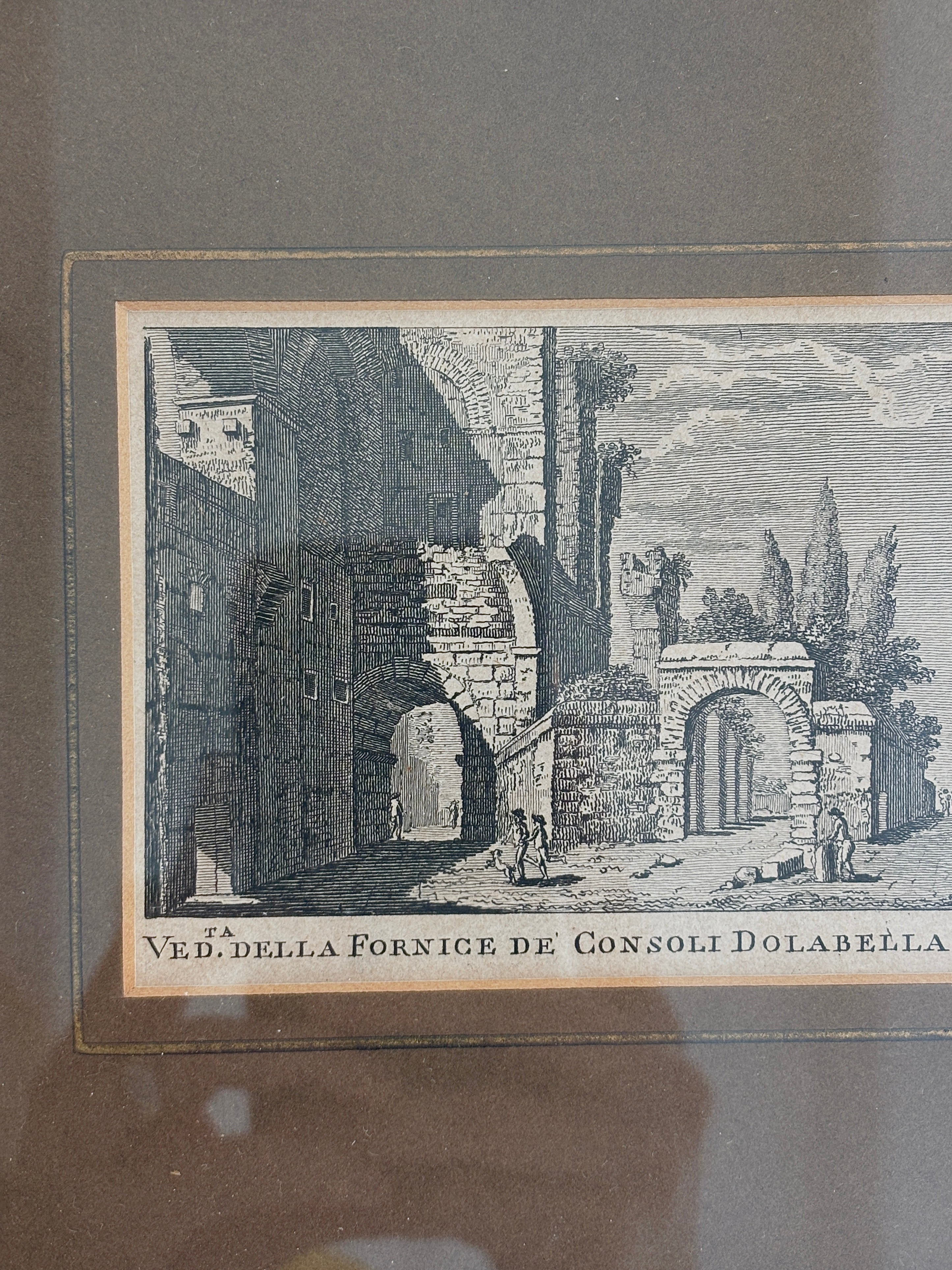 Framed Etchings Set of 2