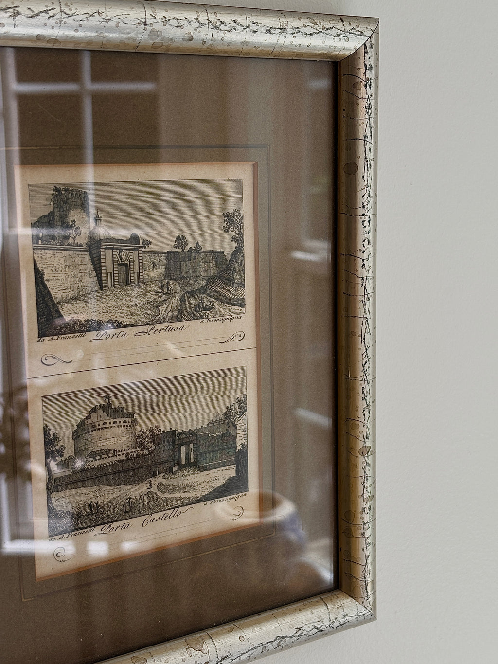 Framed Etchings Set of 2