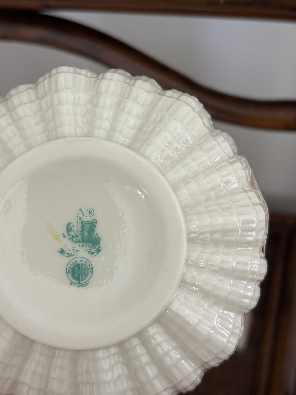 Belleek Limpet Shell Texture Bowl