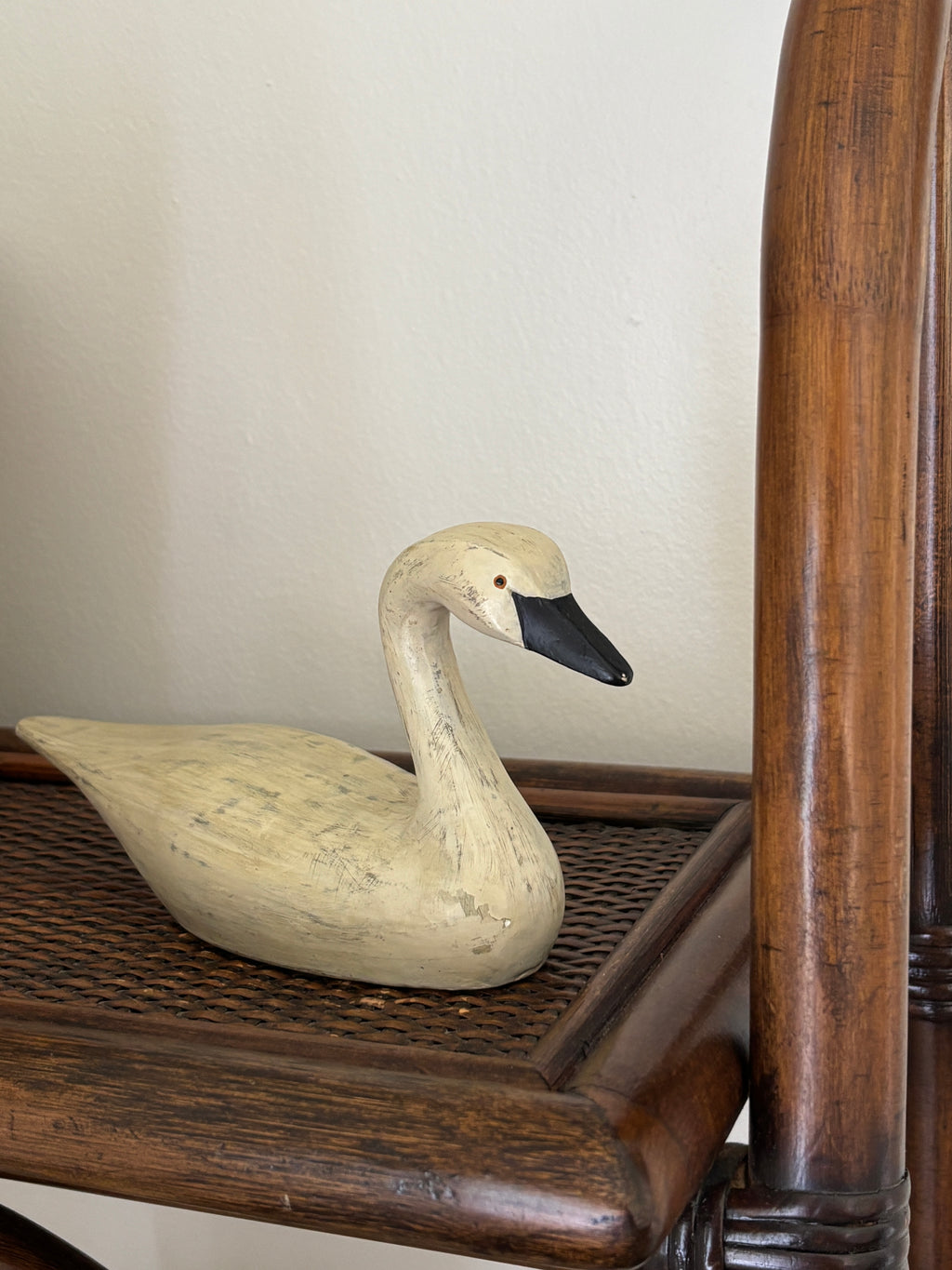 Wooden Swan Figurine