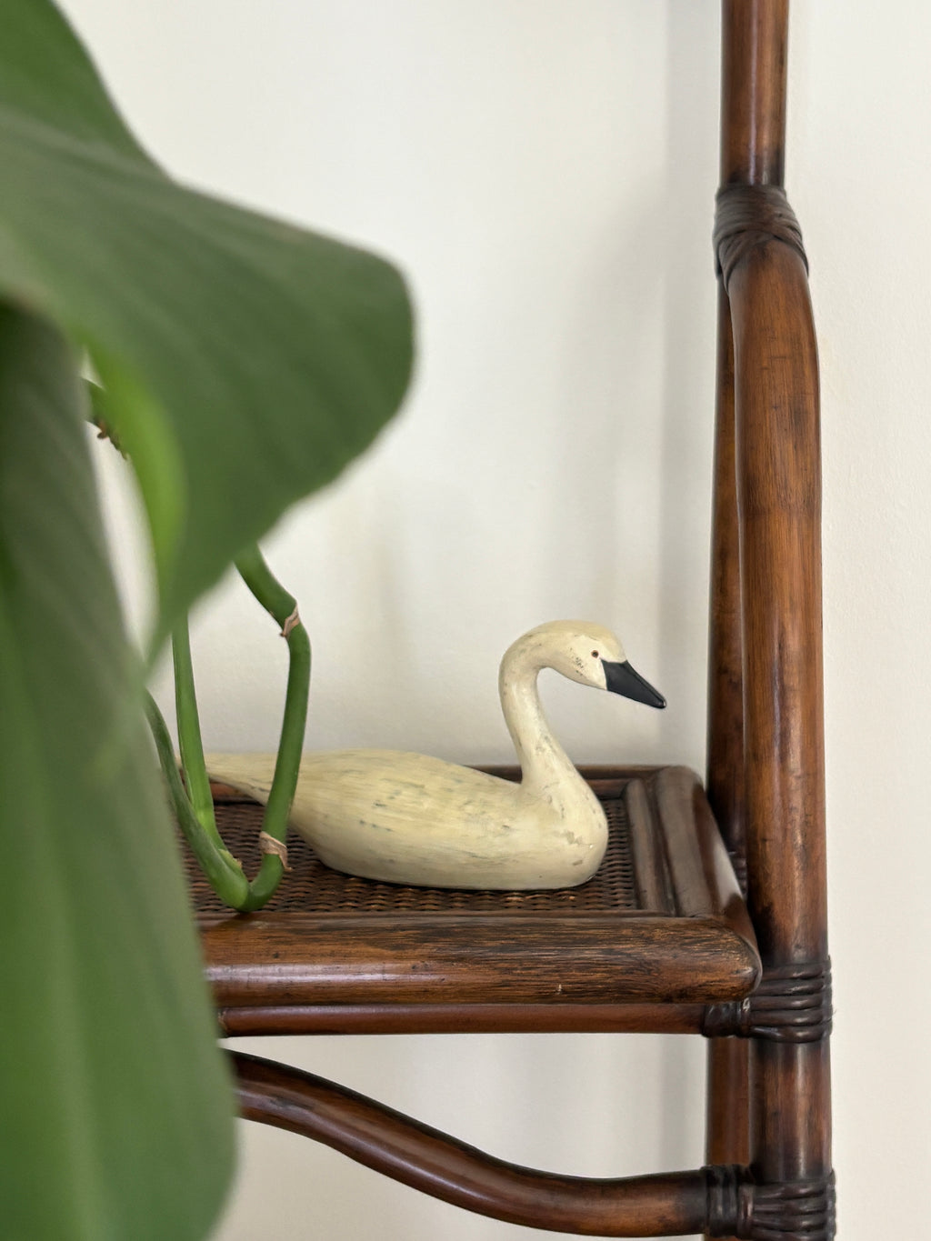 Wooden Swan Figurine