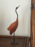 Wood & Metal Bird Figurine