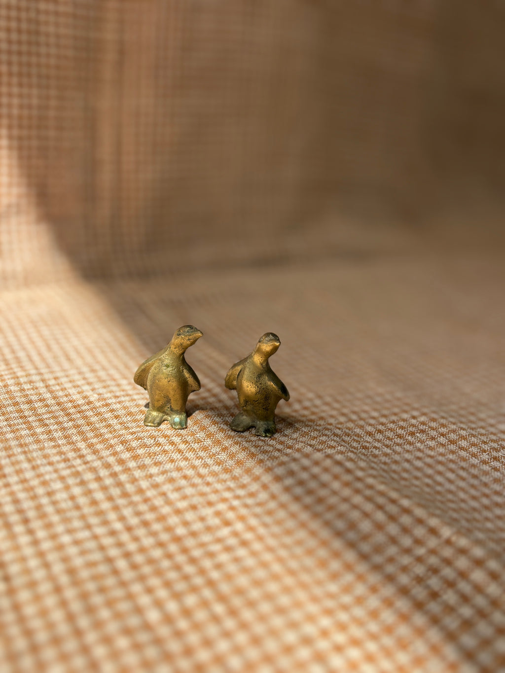 Pair of Miniature Brass Penguins