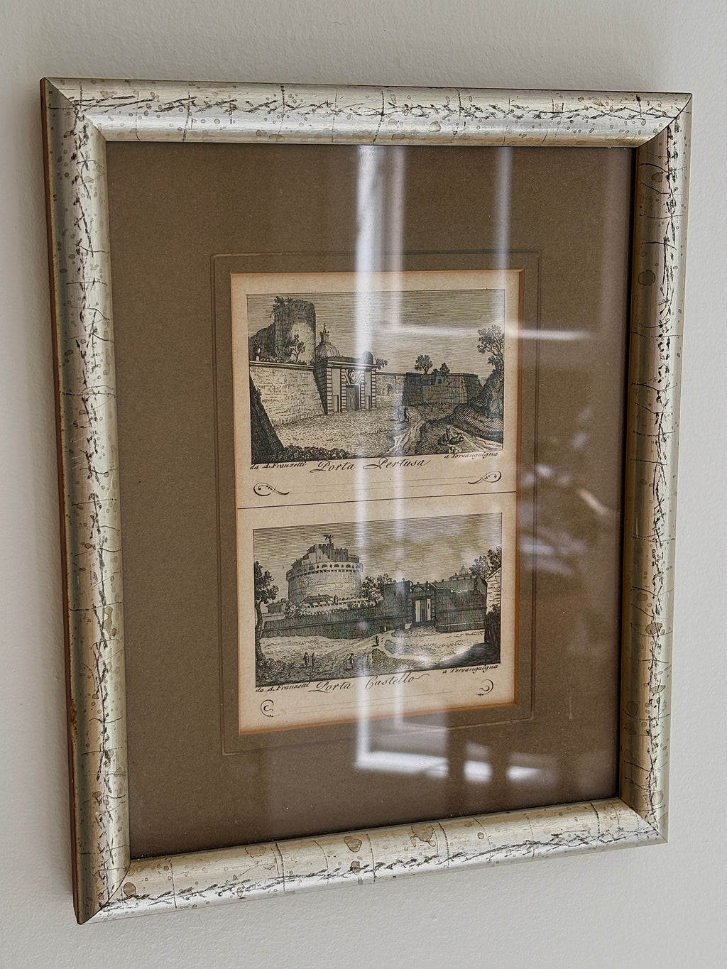 Framed Etchings Set of 2