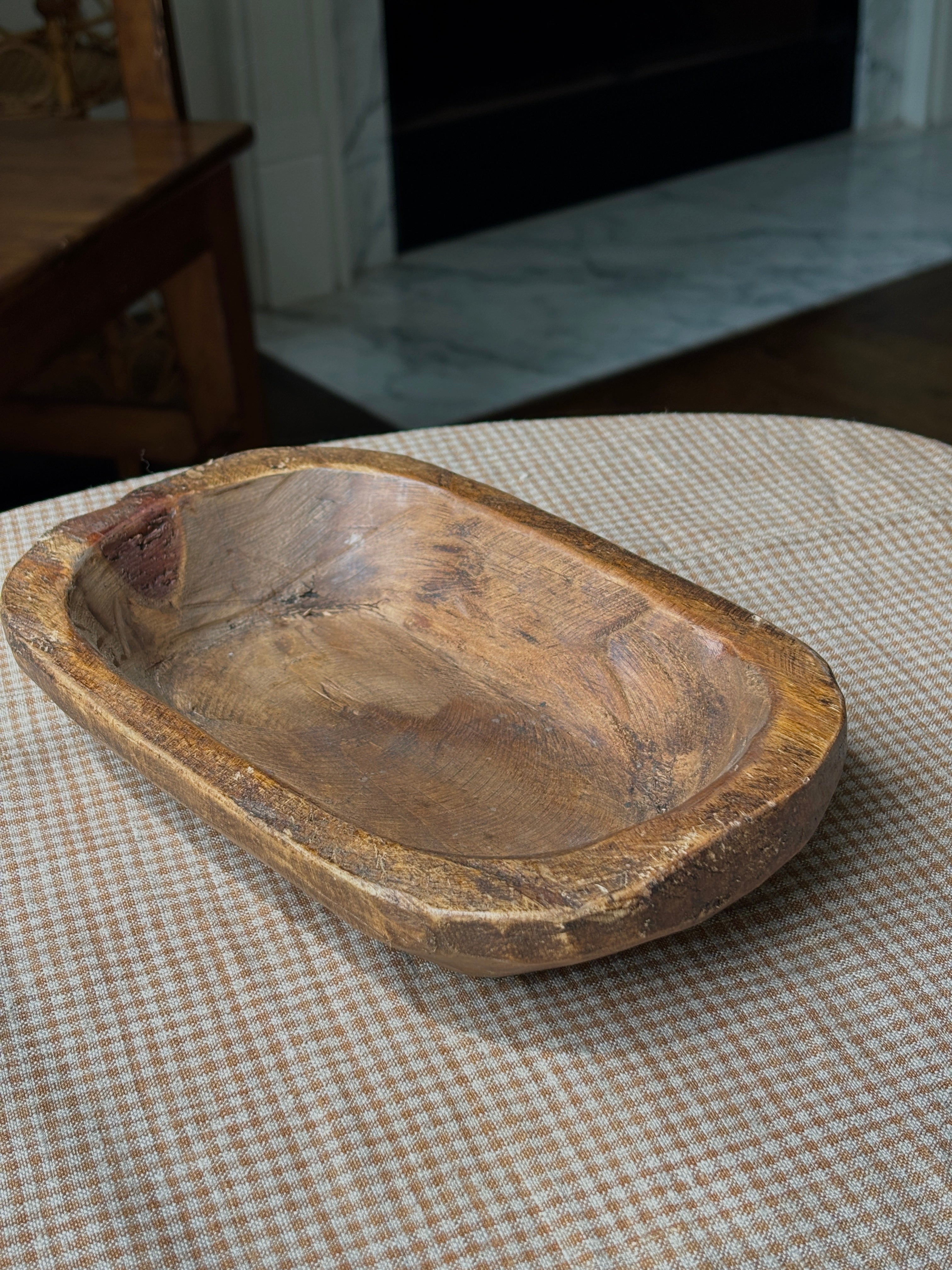 Primitive Wooden Dough Bowl