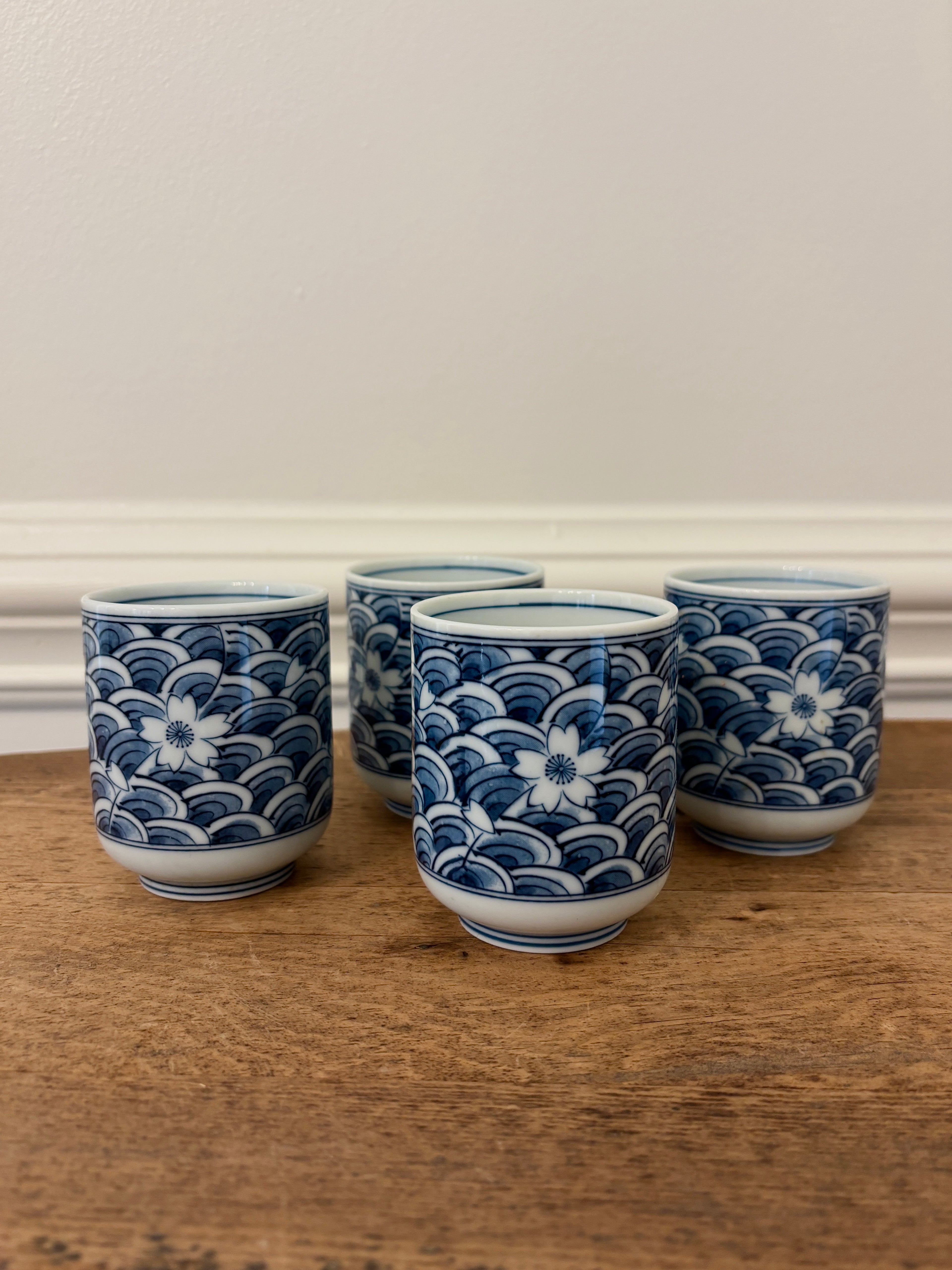 Set of 4 Japanese Tea Cups (Yunomi)