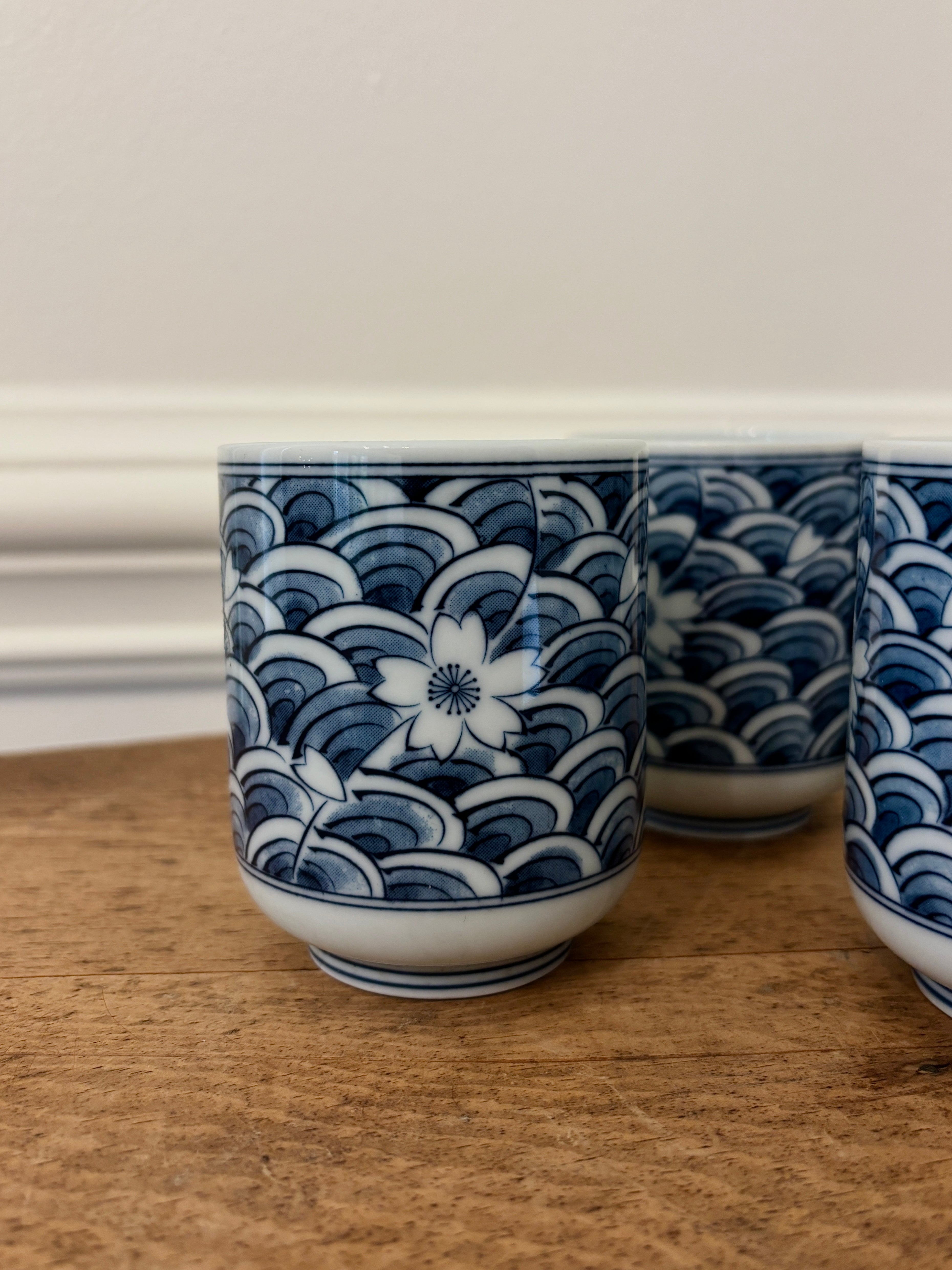 Set of 4 Japanese Tea Cups (Yunomi)
